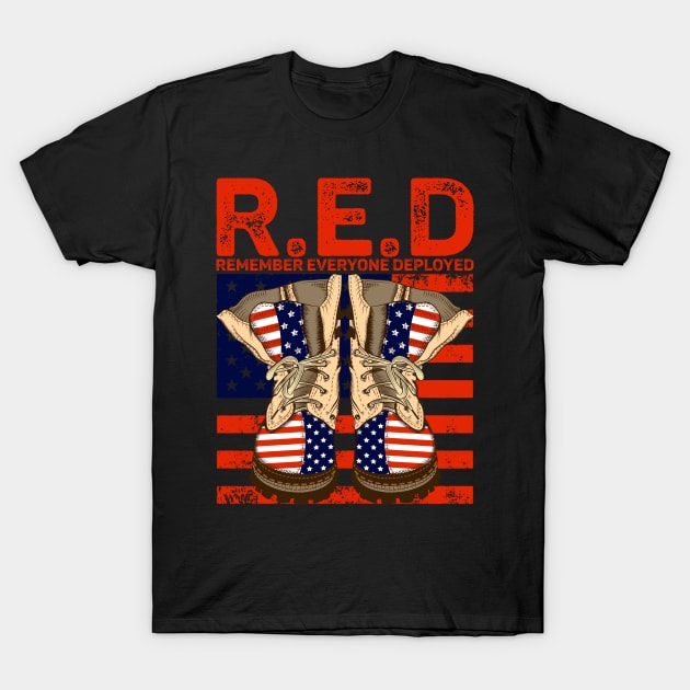 RED Remember Everyone Deployed T-Shirt by sumikoric